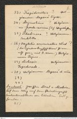 Nachlass Franz Steindachner, Liste (zu Inv.Nr. 537.03) von Prinzessin Therese von Bayern an Franz Steindachner, Inv.Nr. 537.09, Seite 9